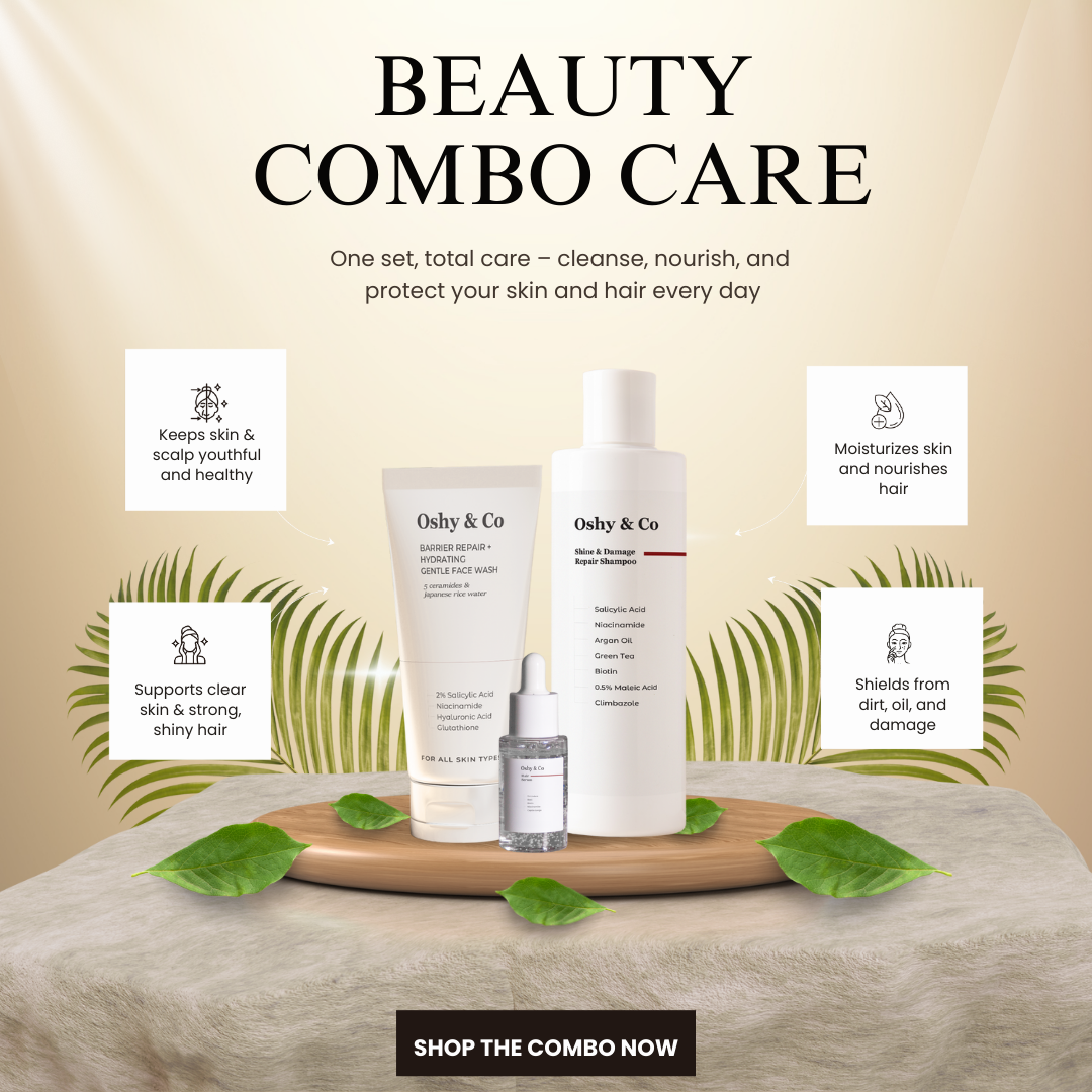 BEAUTY COMBO CARE One set, total care – cleanse, nourish, and protect your skin and hair every day